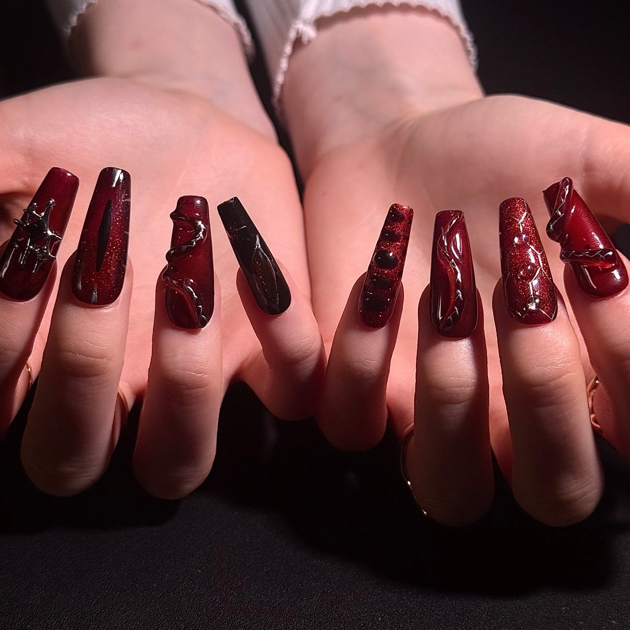 Devil Eye (Coffin) | Press - on Nails by CLAWSIE
