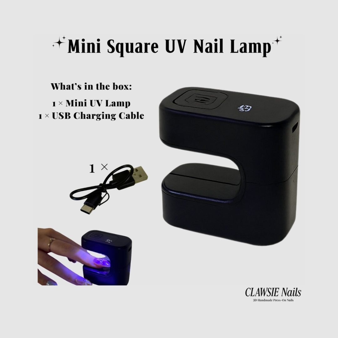Mini Square UV Nail Lamp (Cordless & USB Rechargeable)