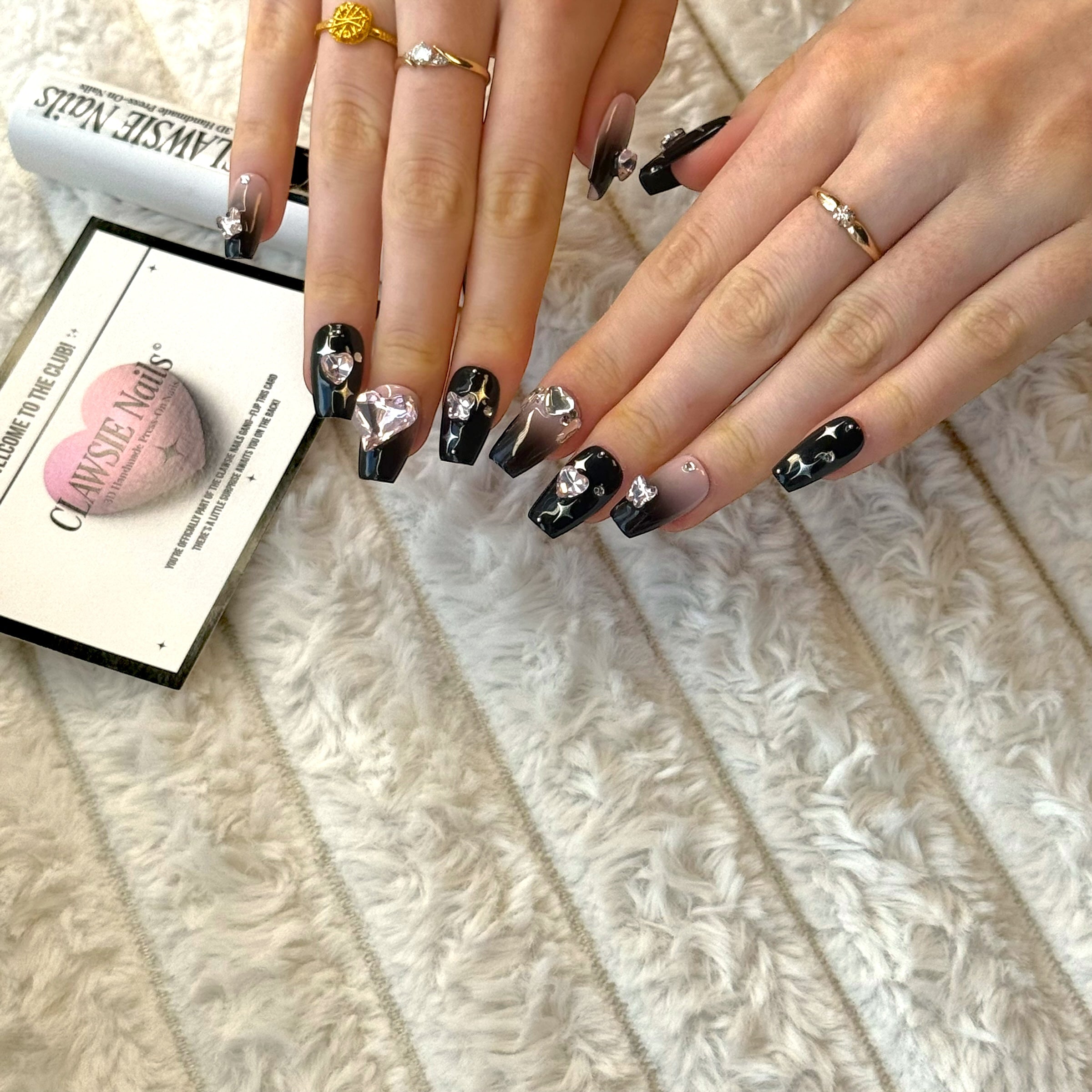 Black&Pink-Heart Diamond (Coffin)