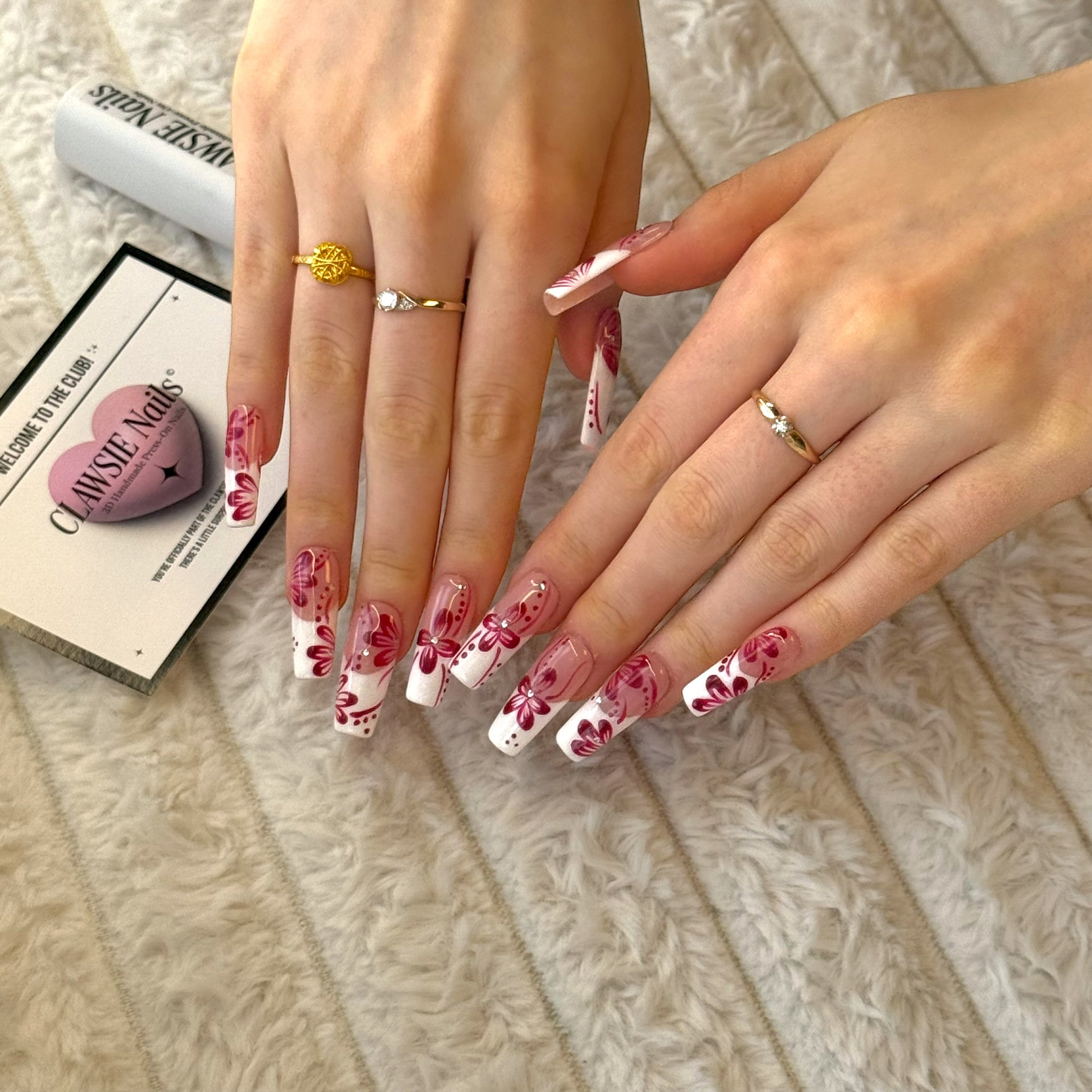 Red Cherry Blossoms (Square)
