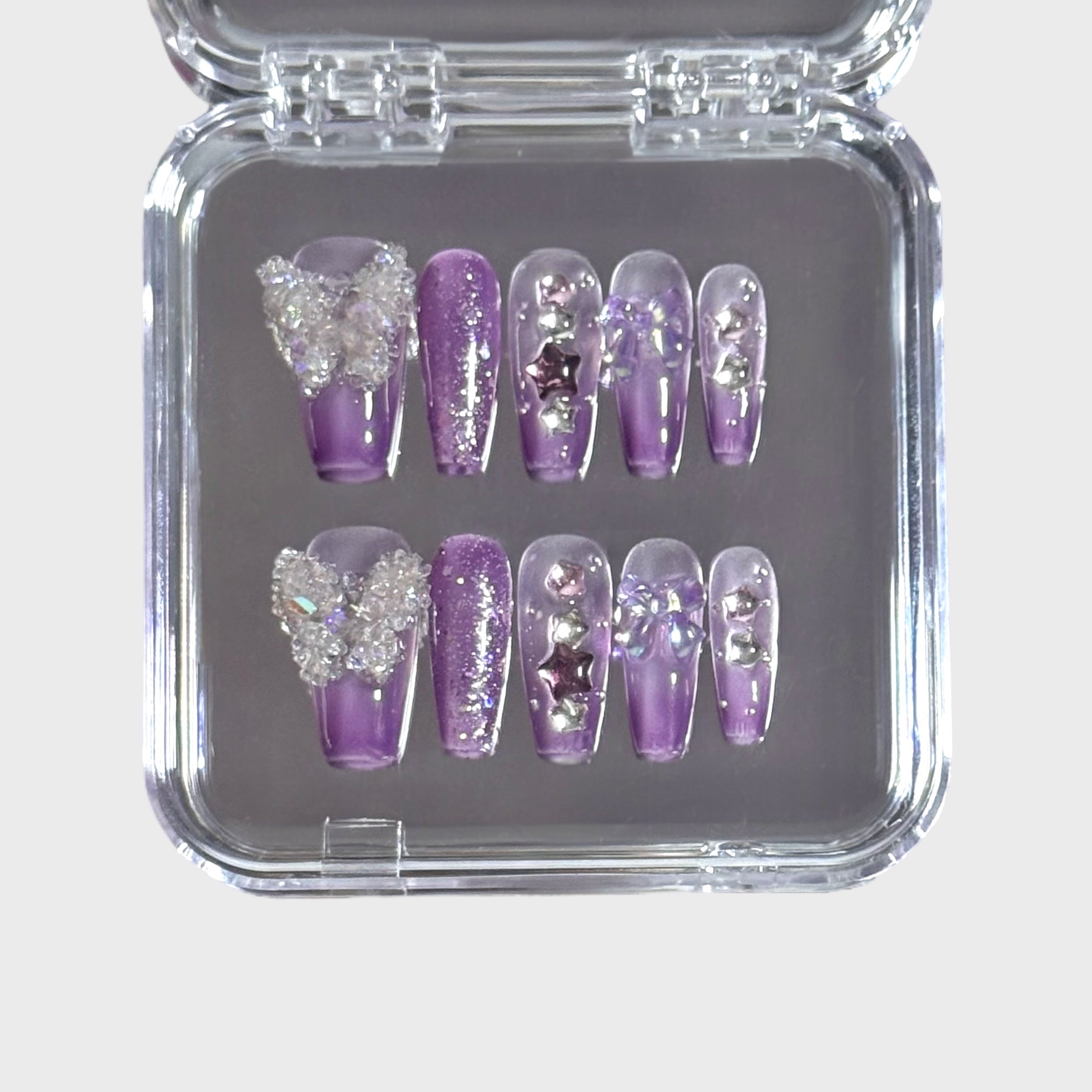 Gradient-Amethyst Butterfly (Coffin)