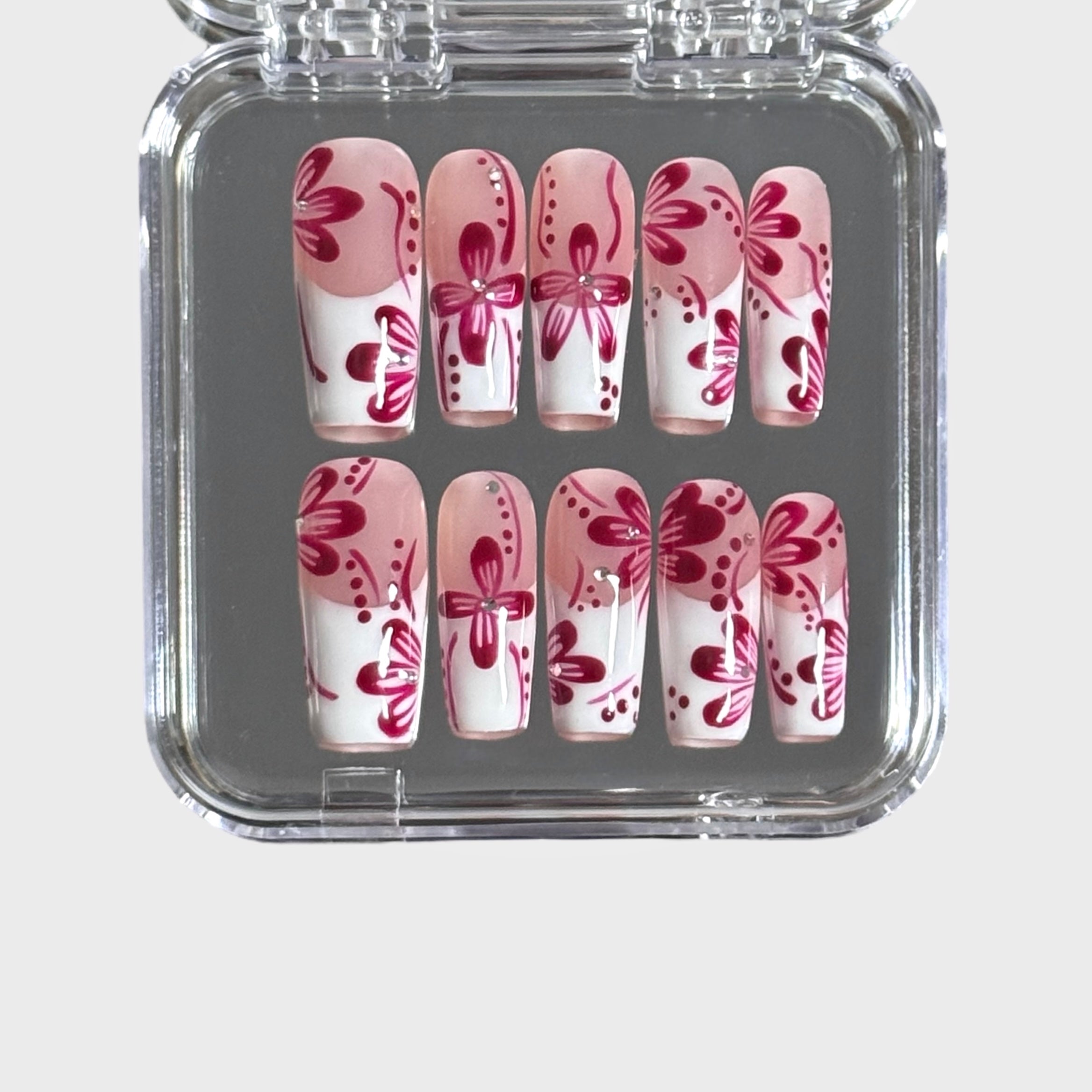 Red Cherry Blossoms (Square)