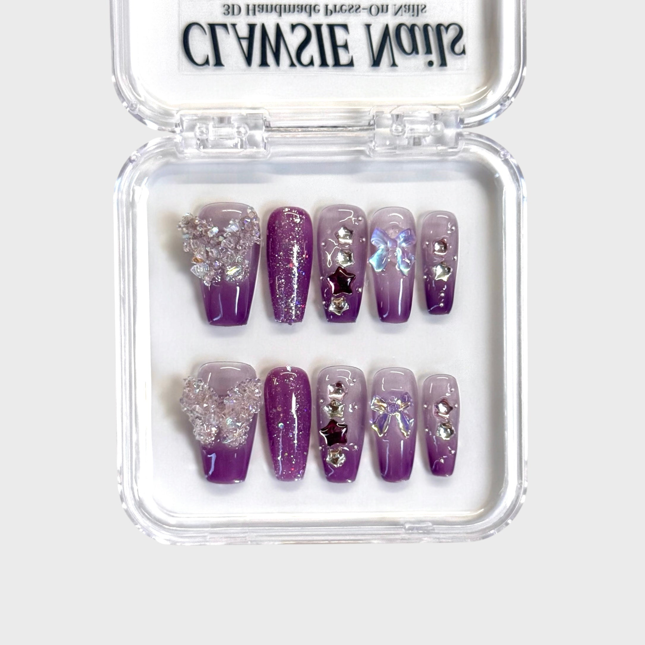Gradient-Amethyst Butterfly (Coffin)