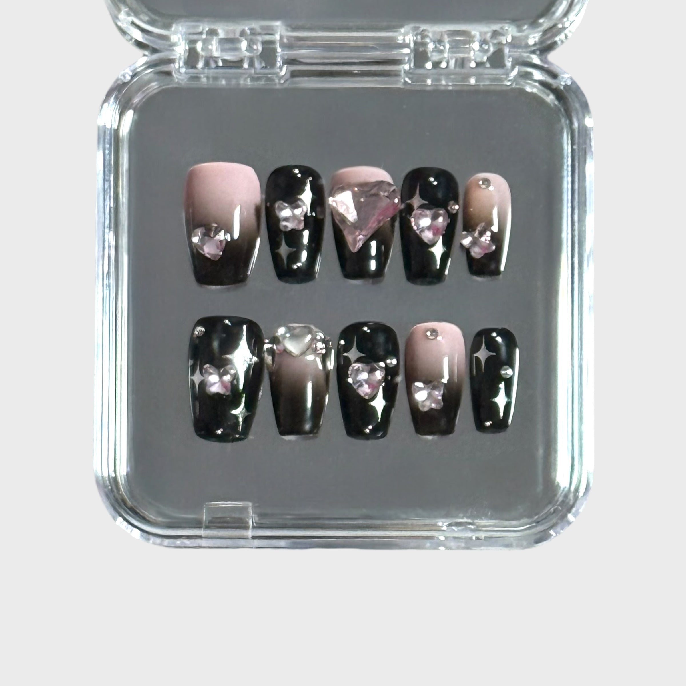 Black&Pink-Heart Diamond (Coffin)