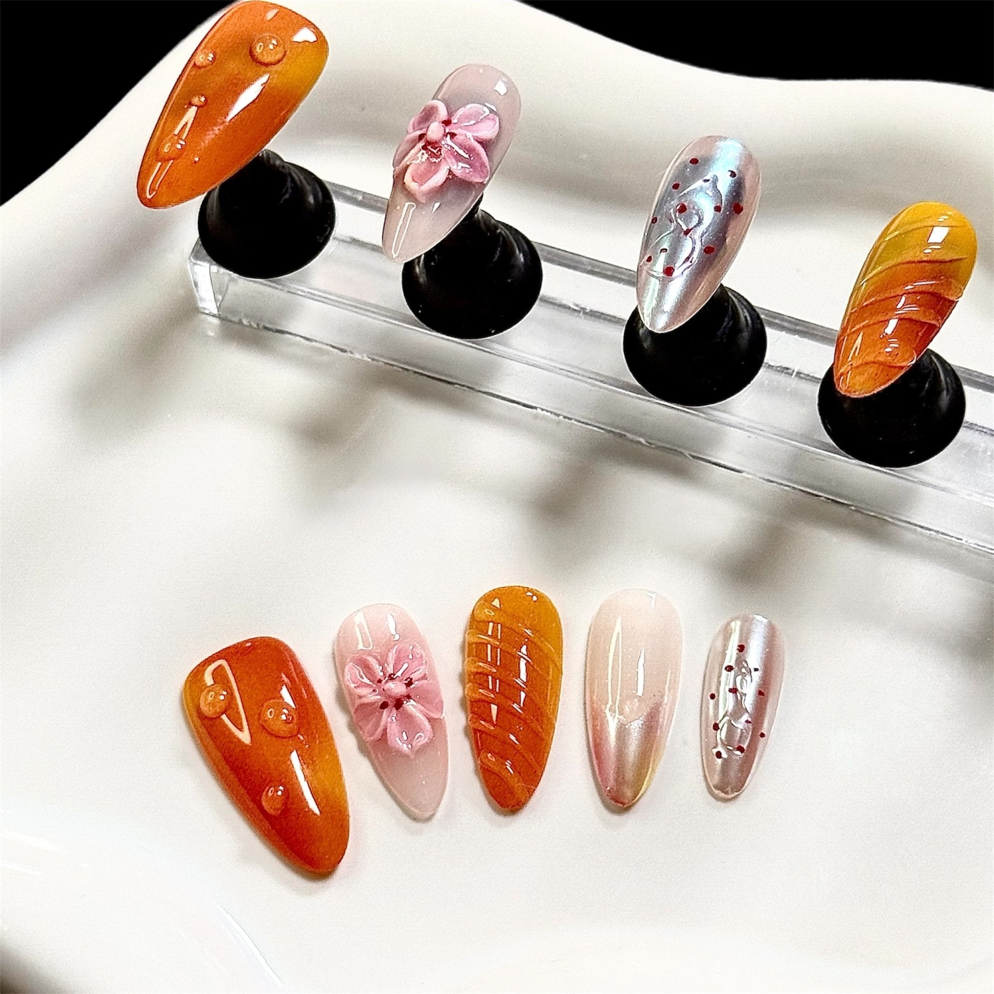 California Sunset (Almond) | Press - on Nails by CLAWSIE
