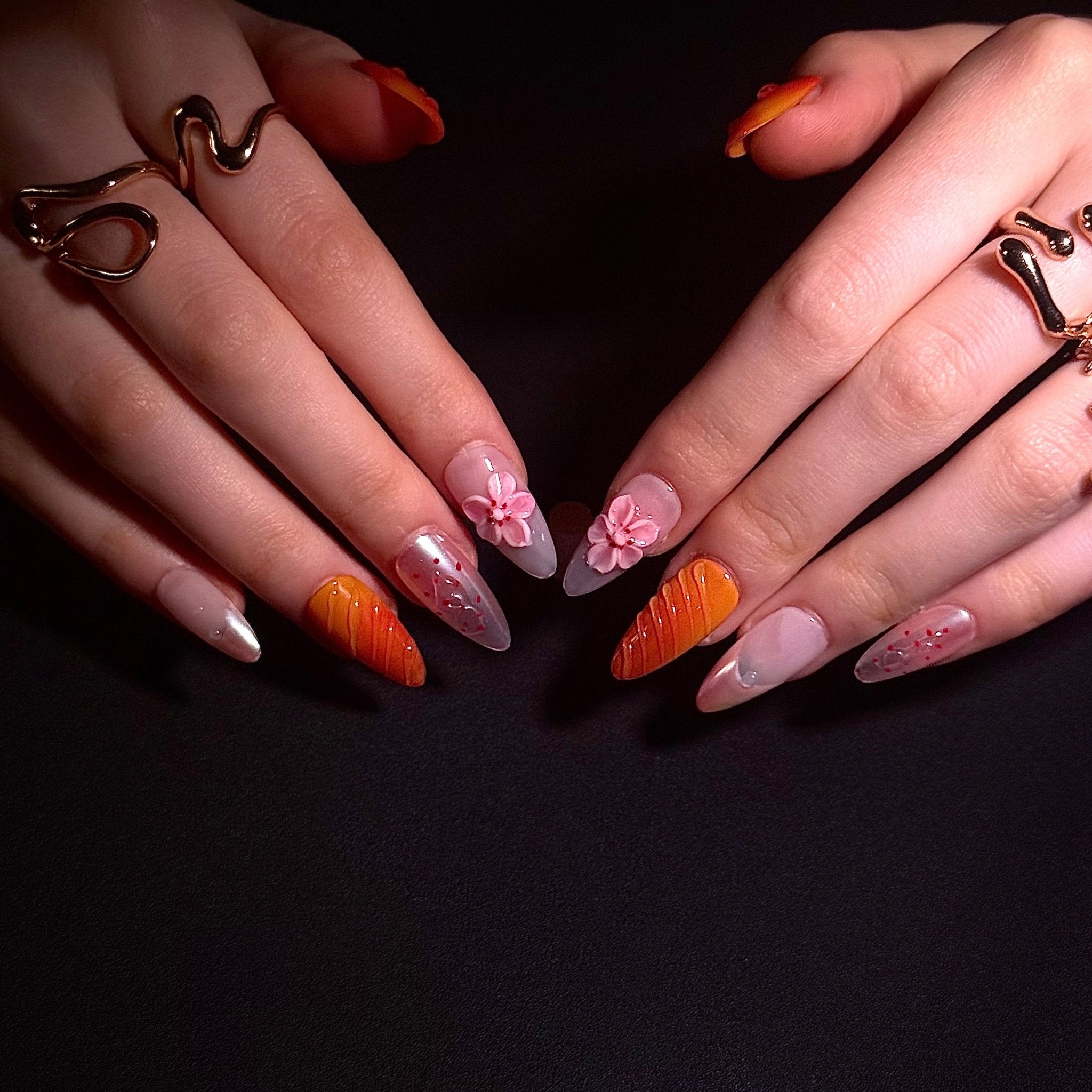 California Sunset (Almond) | Press - on Nails by CLAWSIE