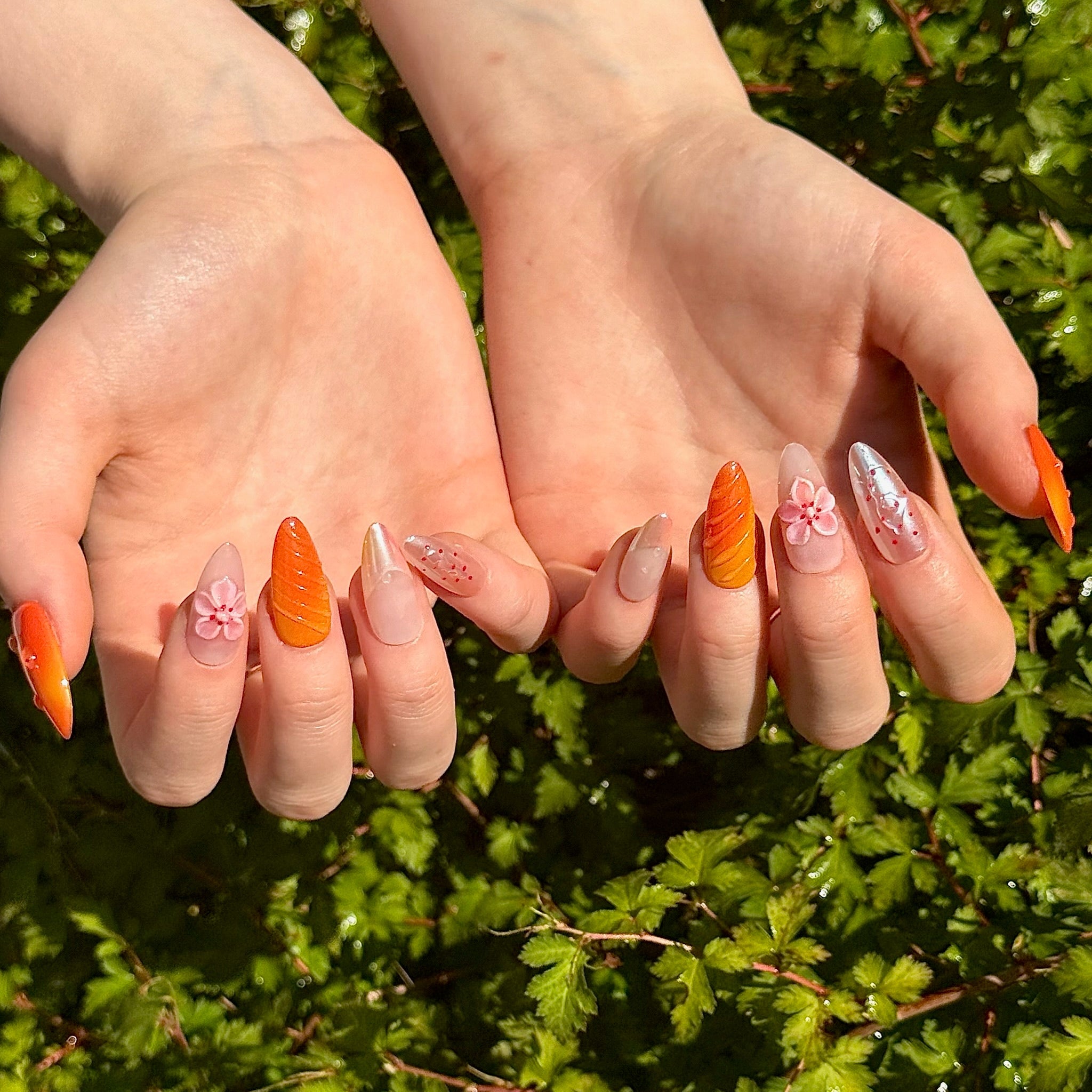 California Sunset (Almond) | Press - on Nails by CLAWSIE