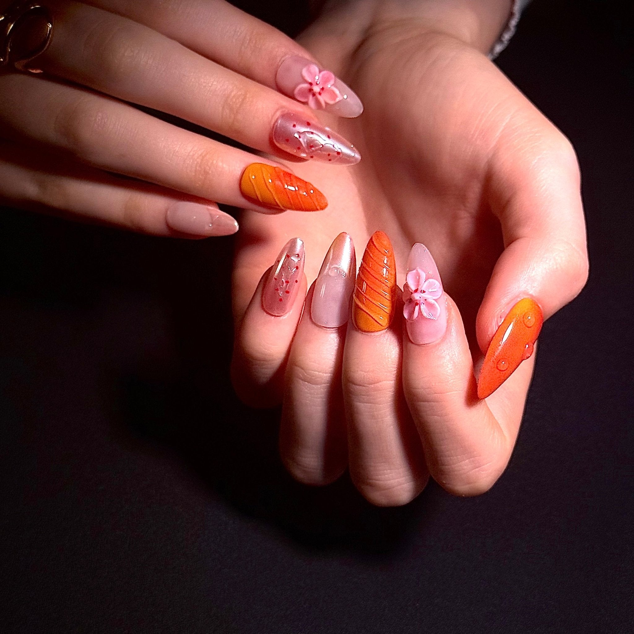 California Sunset (Almond) | Press - on Nails by CLAWSIE