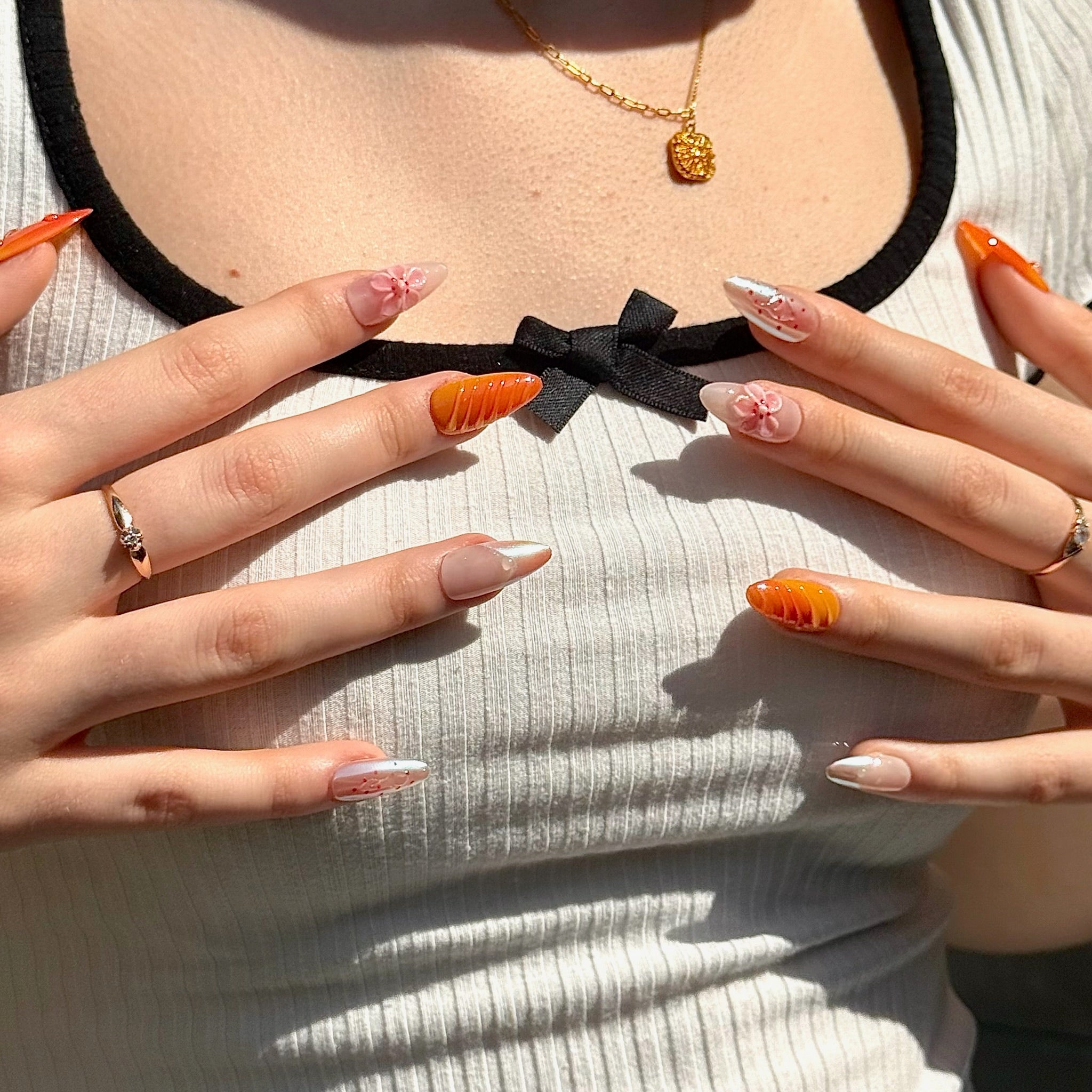 California Sunset (Almond) | Press - on Nails by CLAWSIE