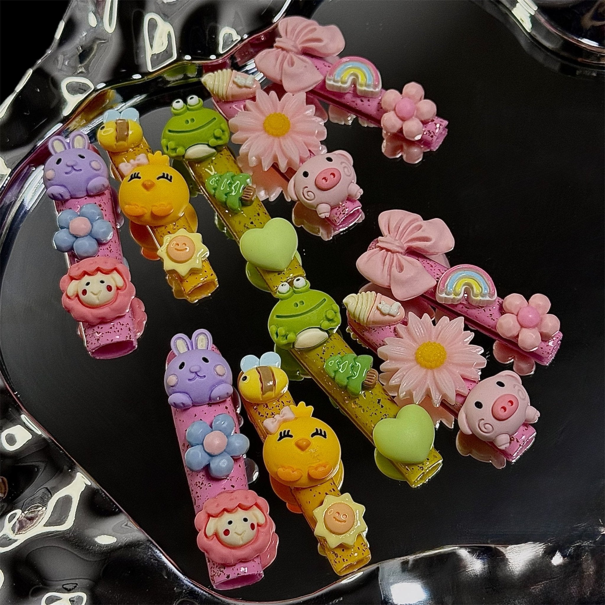 Candy&Animals Club (XL - Square) | Press - on Nails by CLAWSIE