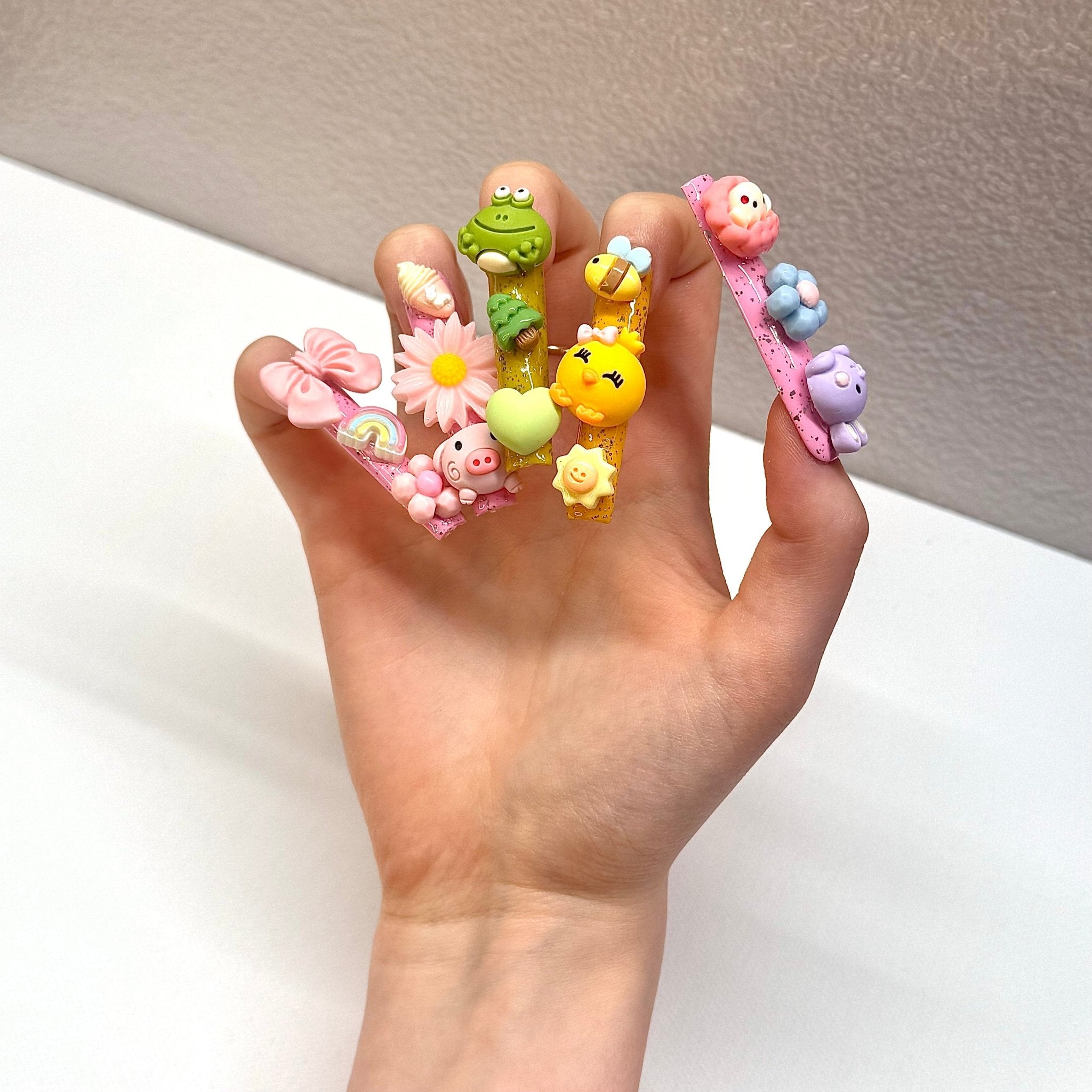 Candy&Animals Club (XL - Square) | Press - on Nails by Clawsie