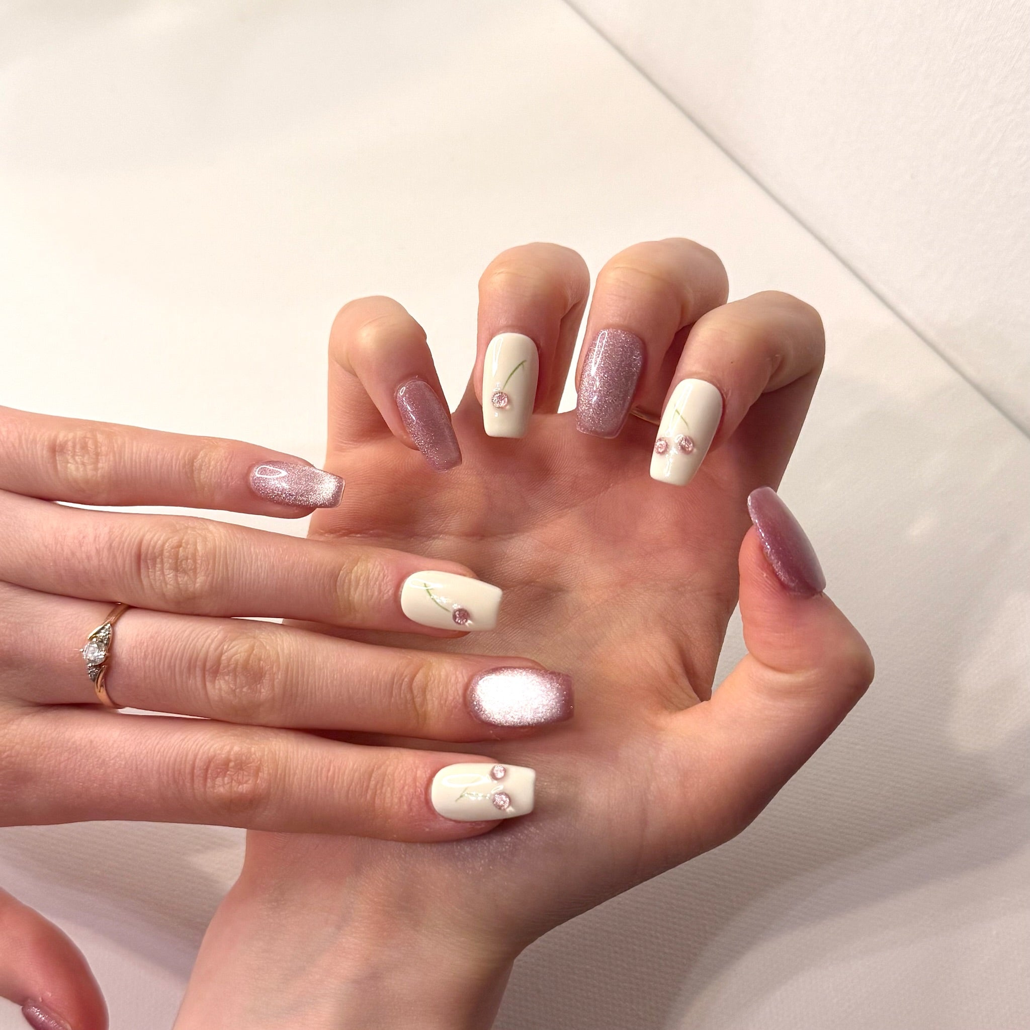 Cheery girl (Short - Square) | Press - on Nails by Clawsie