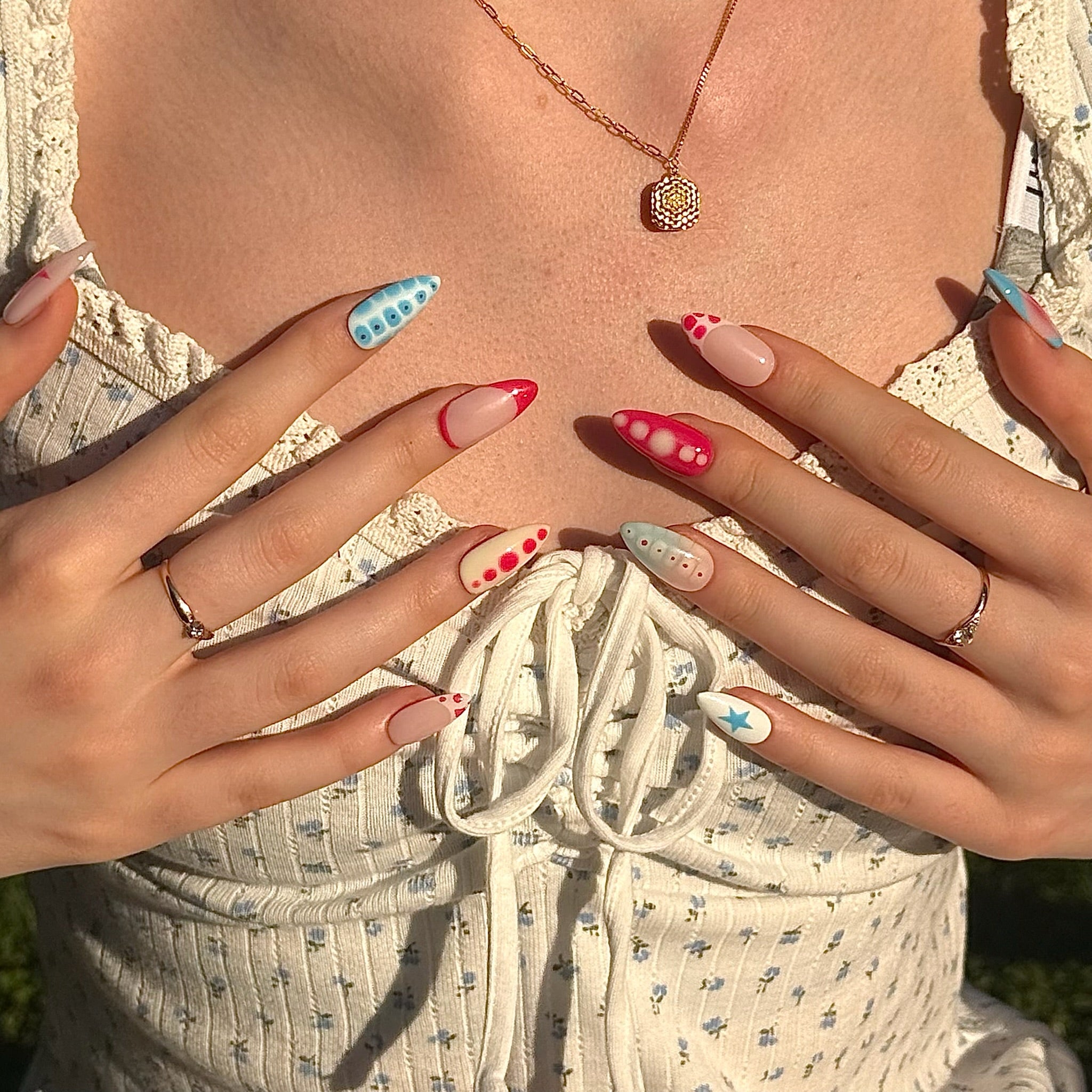 Coral Kiss (Almond) | Press - on Nails by CLAWSIE
