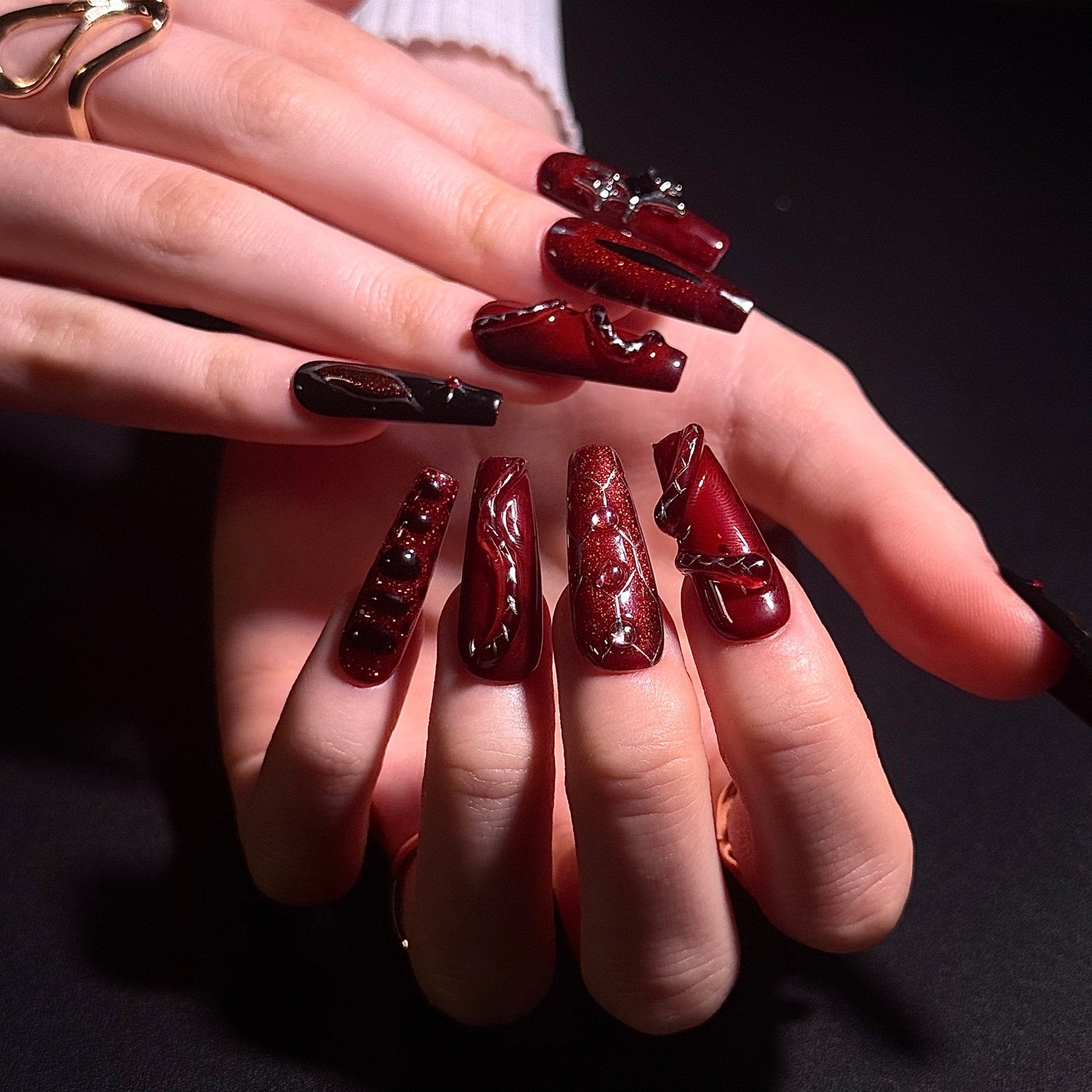 Devil Eye (Coffin) | Press - on Nails by CLAWSIE