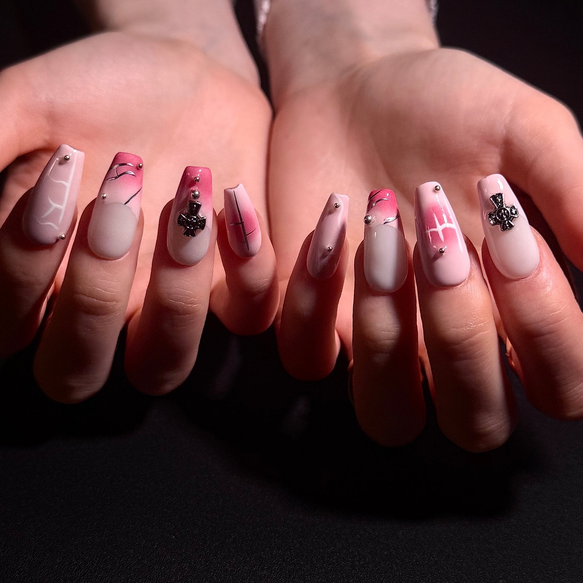 Dry - Milk - 032 (Coffin) | Press - on Nails by CLAWSIE