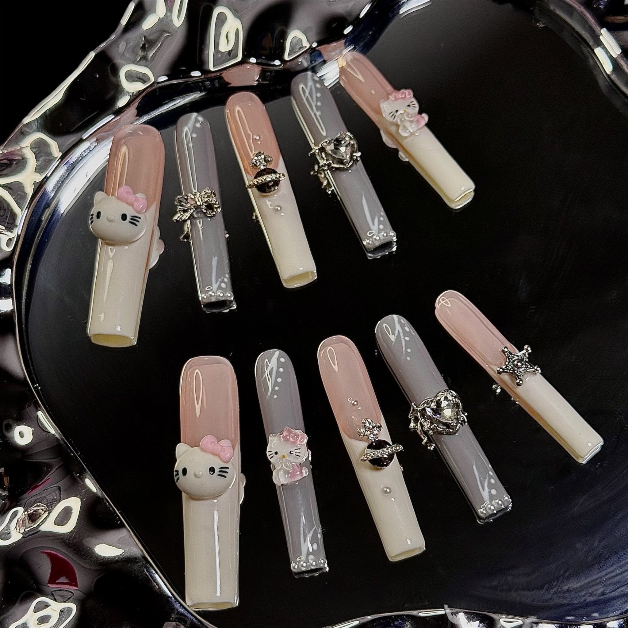 Pink Dream KT (3XL - Square) | Press - on Nails by CLAWSIE
