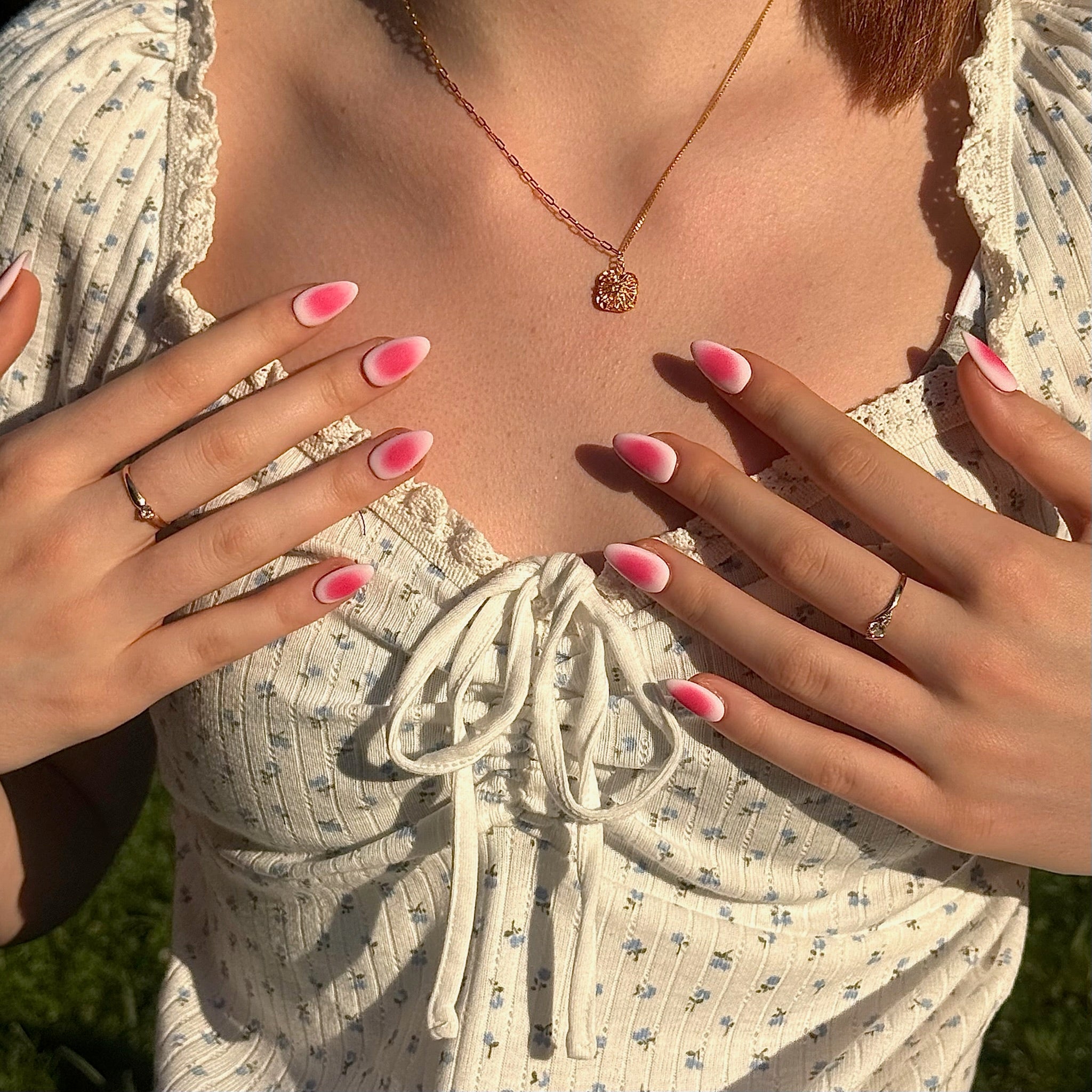 Pink Whisper (Almond) | Press - on Nails by CLAWSIE