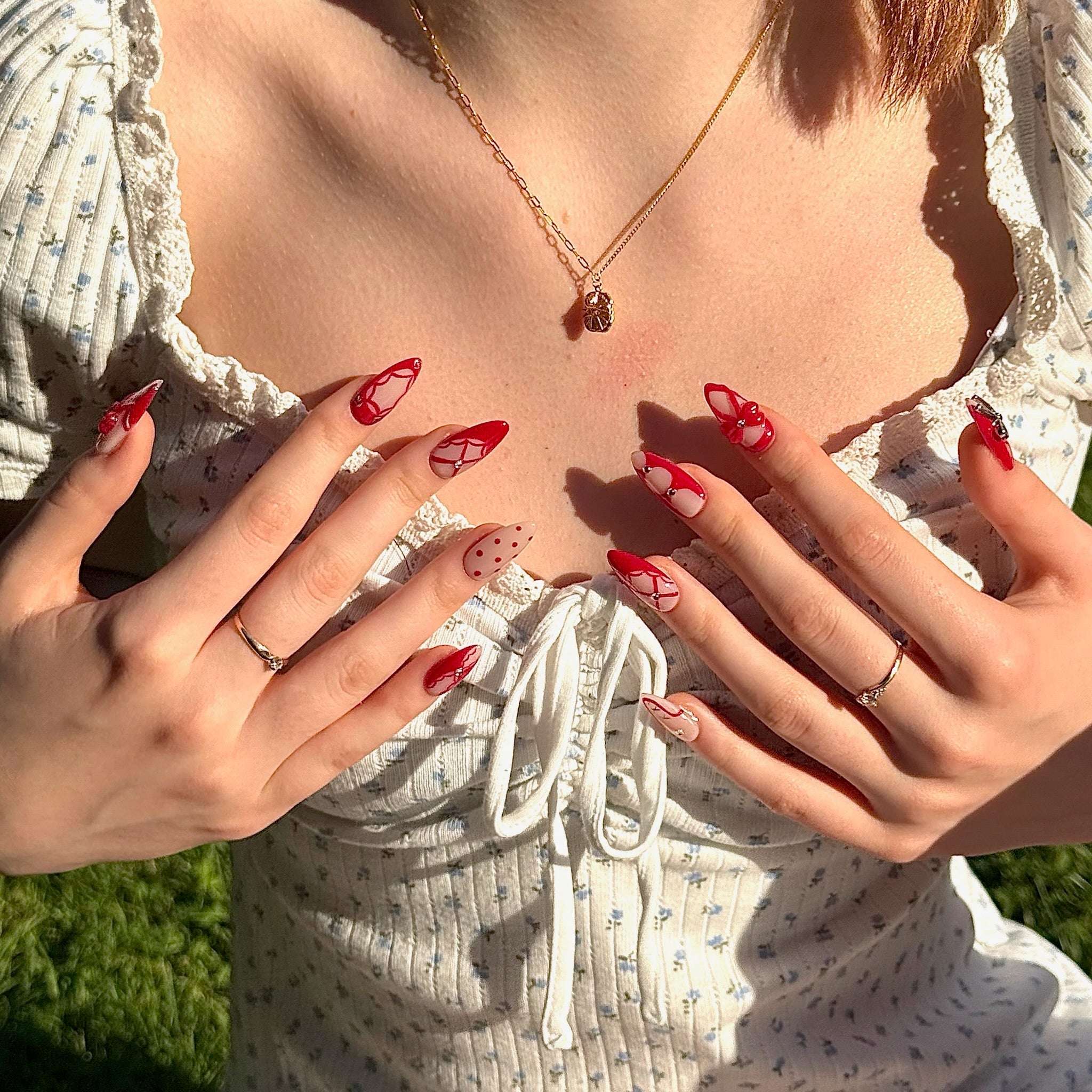Rosé Bloom (Almond) | Press - on Nails by CLAWSIE
