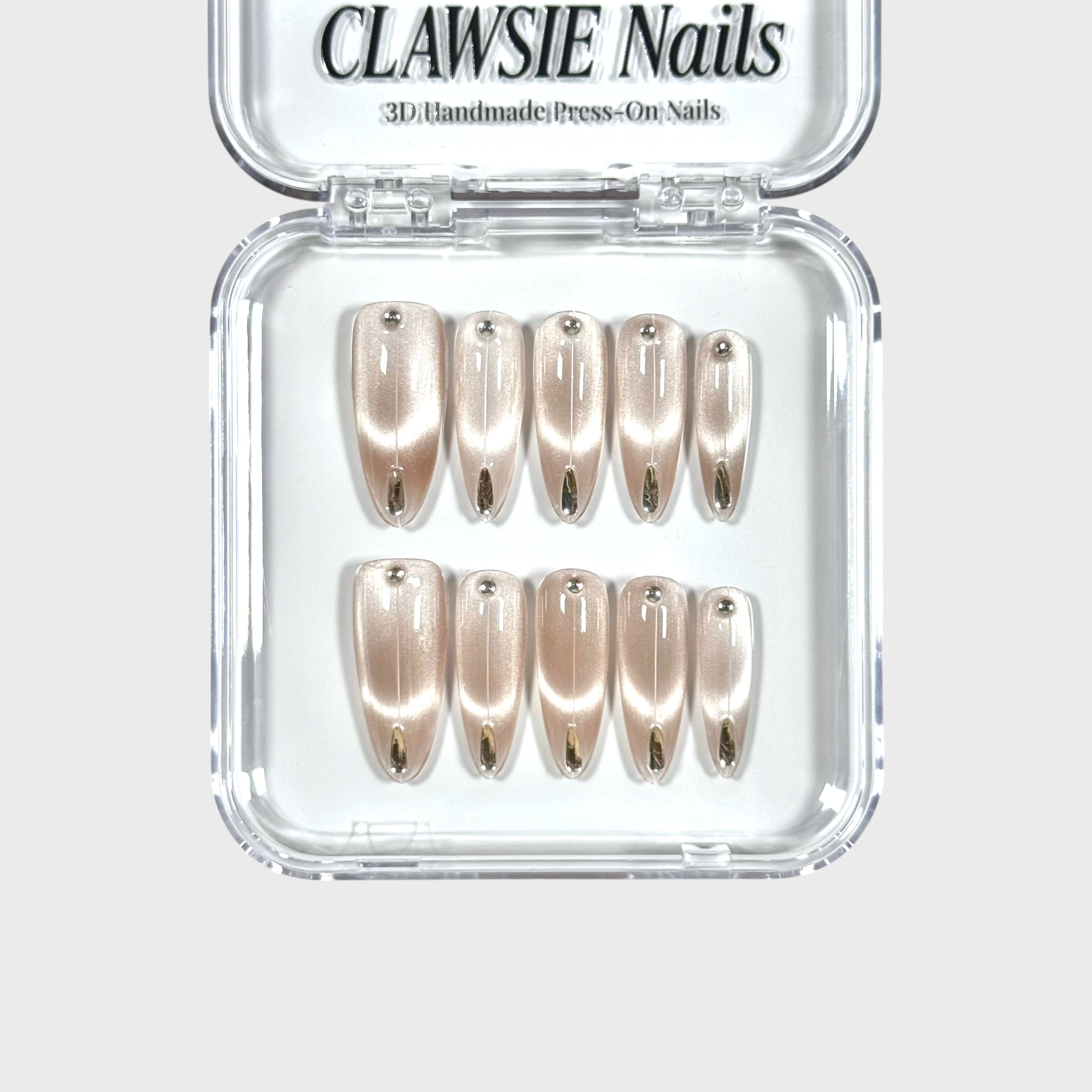Box of CLAWSIE Nails press-on nails on a white background
