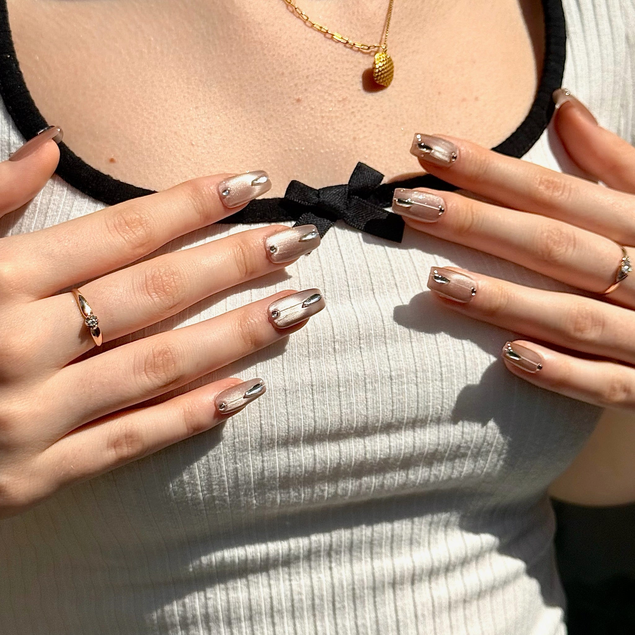 Shrimp Don't Blink (Square) | Press - on Nails by CLAWSIE