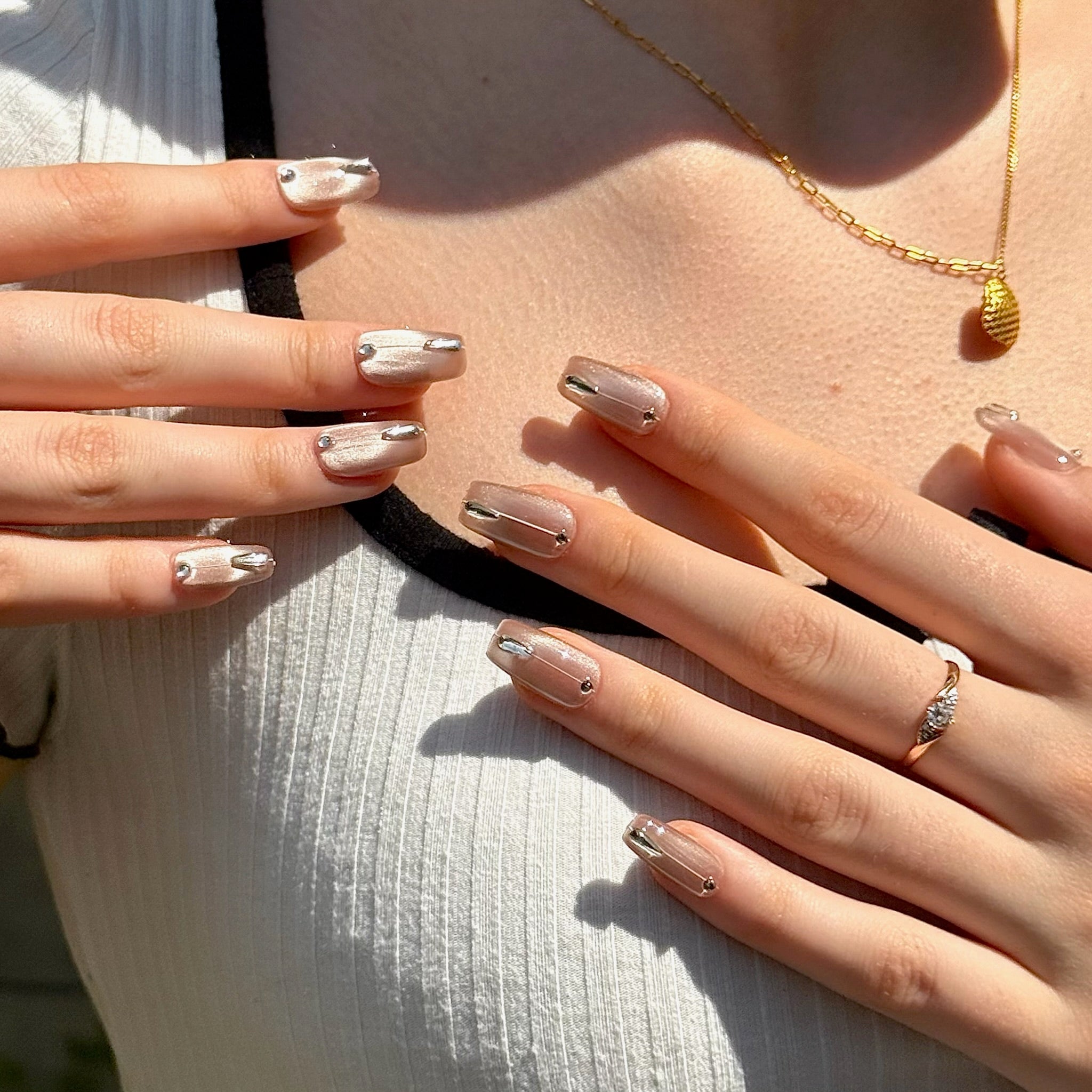 Shrimp Don't Blink (Square) | Press - on Nails by CLAWSIE