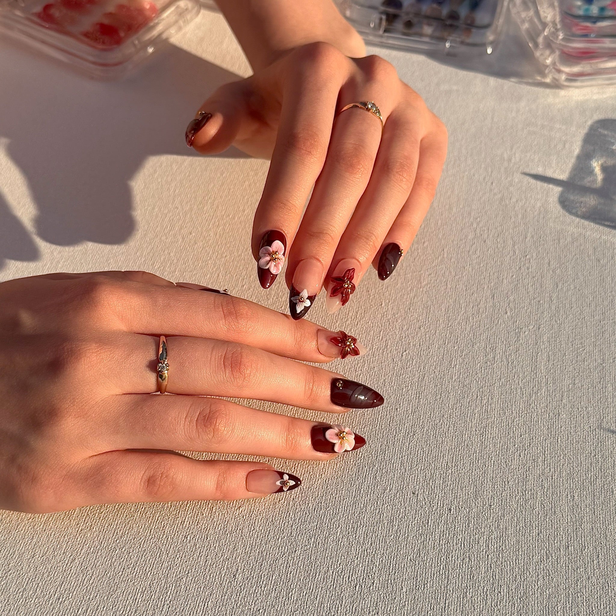 Wine Orchid (Almond) | Press - on Nails by CLAWSIE