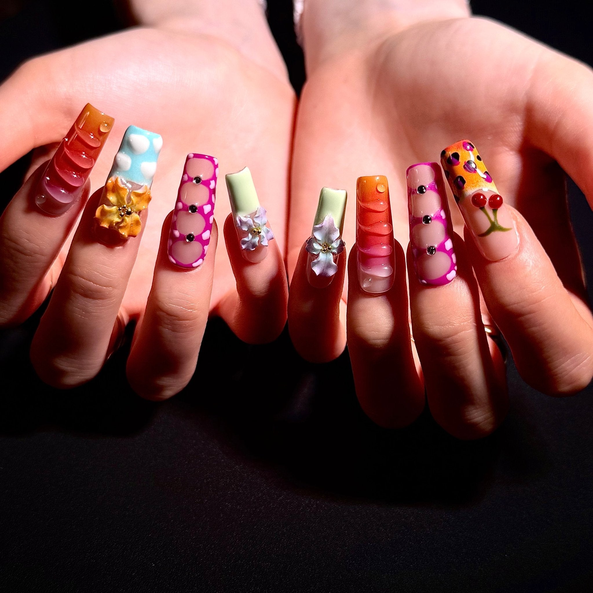 Y2K - Wild Bloom (Square) | Press - on Nails by CLAWSIE